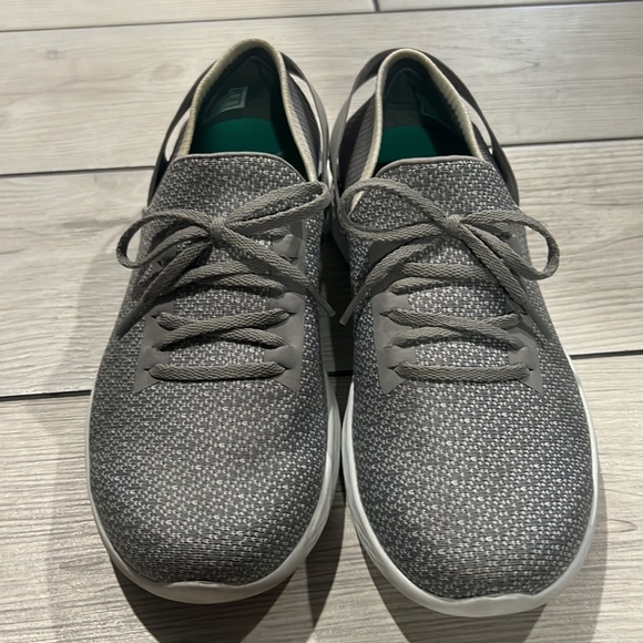 You by Skechers Walk Light Gray & White Slip-ons - Picture 2 of 11